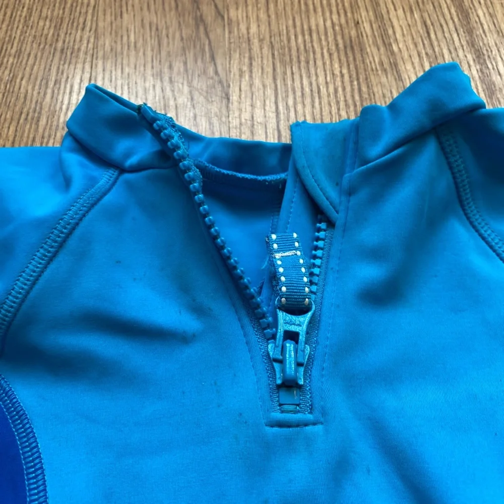 Lands End Toddler Baby Size 18 Months Full Cover Body Swimsuit Wetsuit Blue Navy